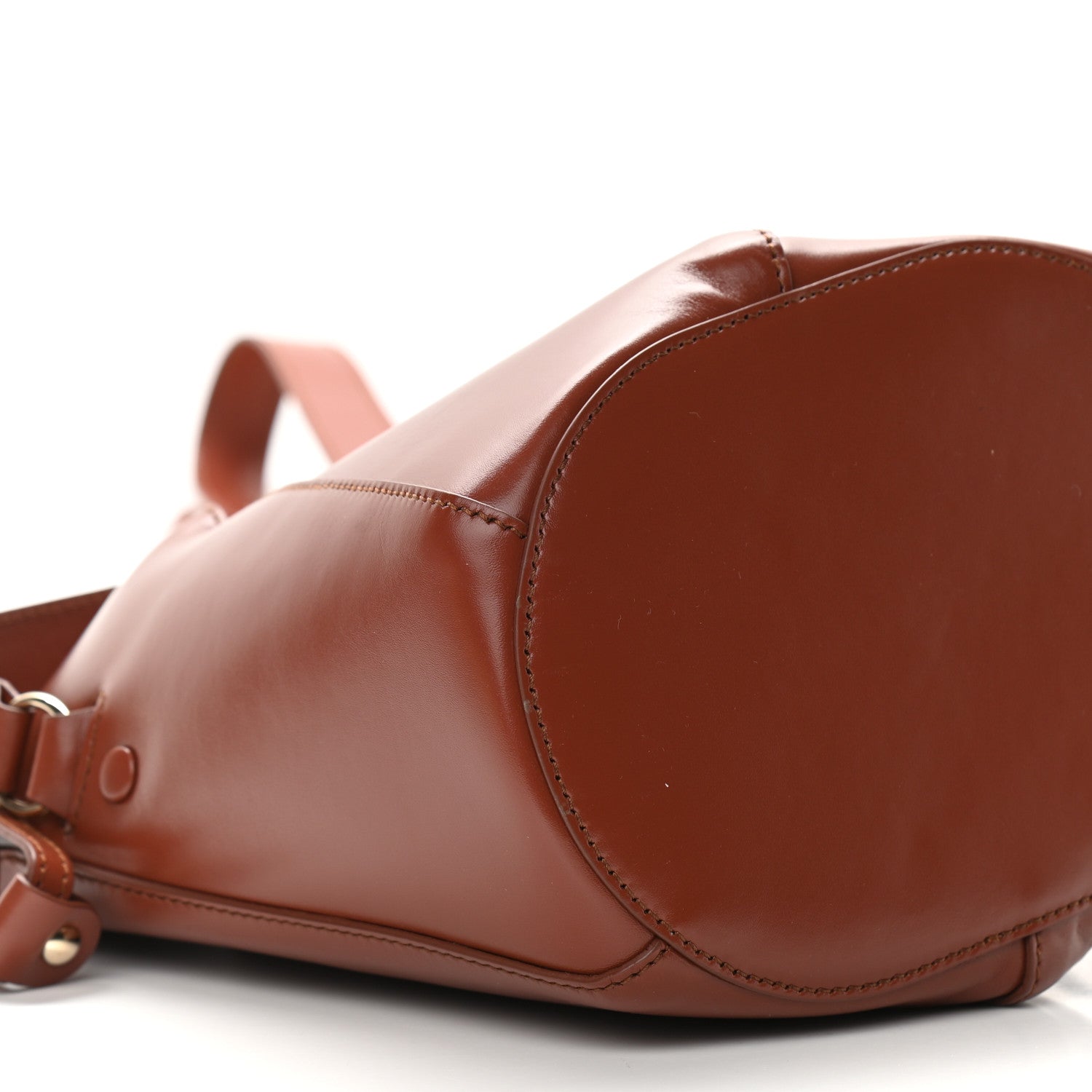 Chloe Smooth Grained Calfskin Small Tulip Bucket Bag Sepia Brown 10 of 13