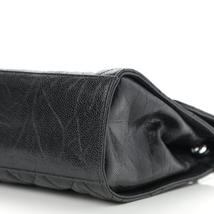 Chanel Crumpled Grained Calfskin Jumbo CC Crave Flap Black 10 of 10