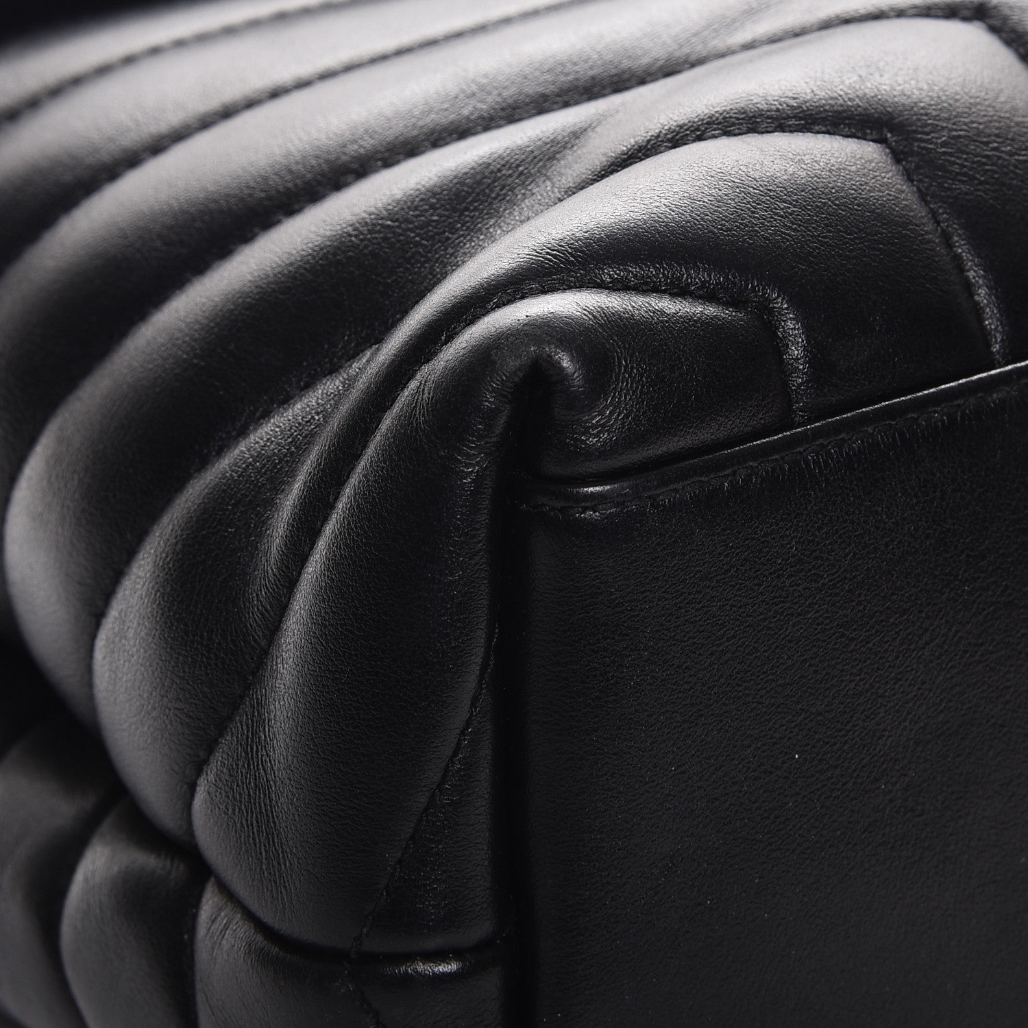 Saint Laurent Calfskin Y Quilted Monogram Medium Loulou Chain Satchel Black 8 of 9