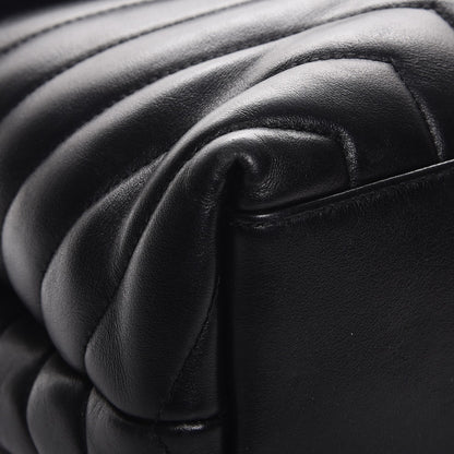 Saint Laurent Calfskin Y Quilted Monogram Medium Loulou Chain Satchel Black 8 of 9