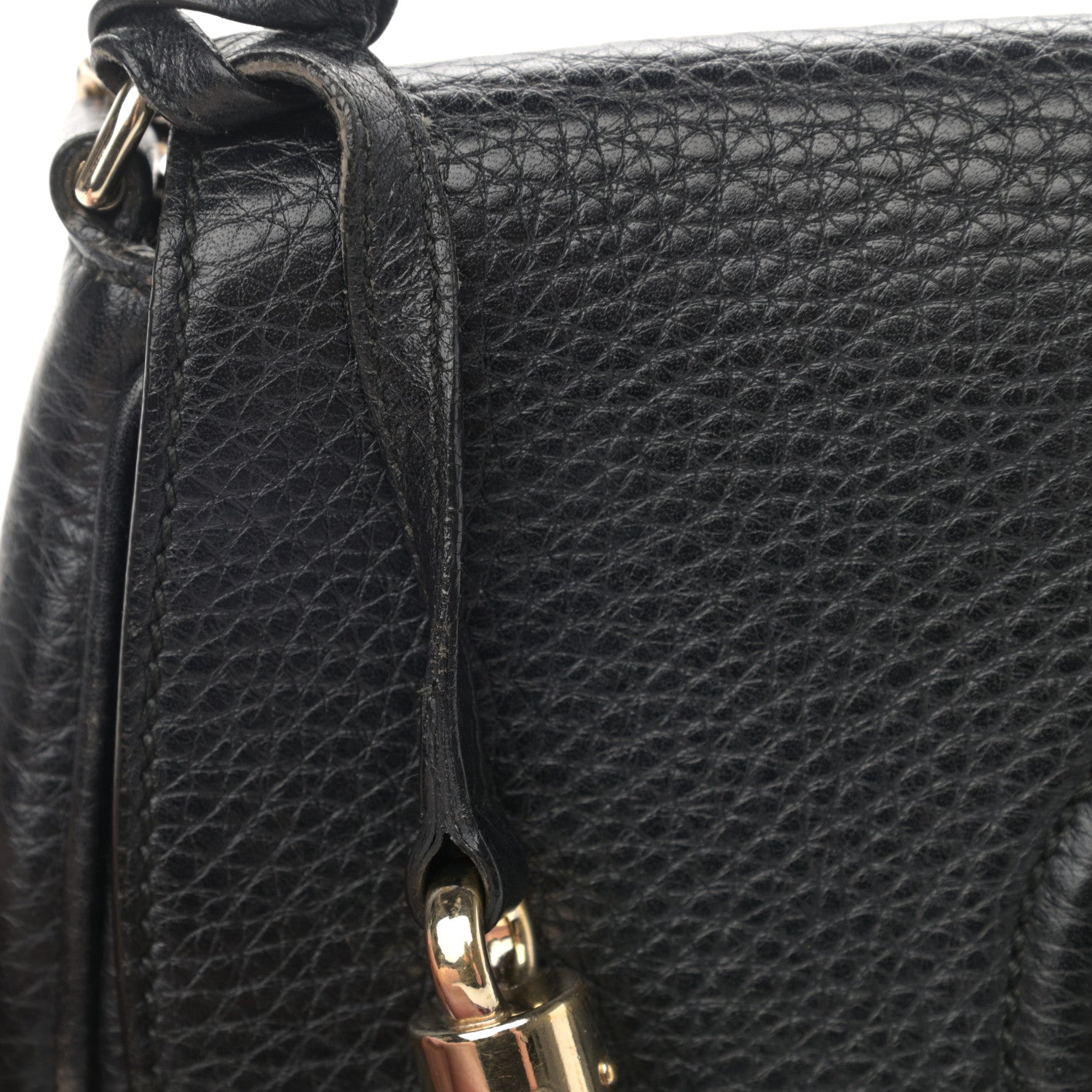 Gucci Pebbled Calfskin Medium Soho Flap Crossbody Black 14 of 18