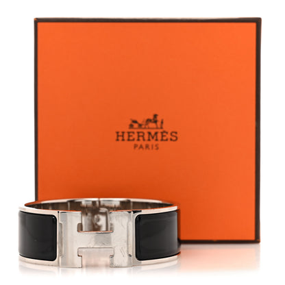 Hermes Enamel Wide Clic Clac H Bracelet PM Black 6 of 6