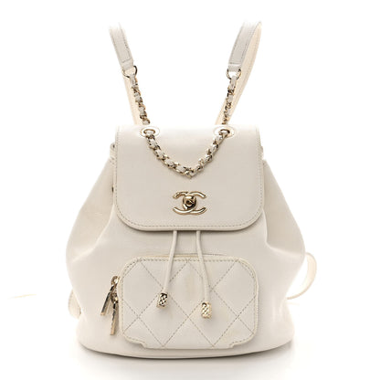 Chanel Caviar Quilted Mini Business Affinity Backpack White 1 of 10