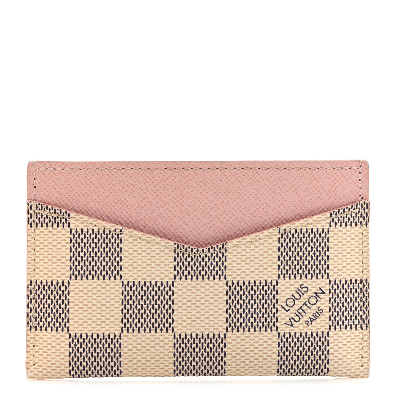 Louis Vuitton Damier Azur Daily Card Holder Rose Ballerine 1 of 8
