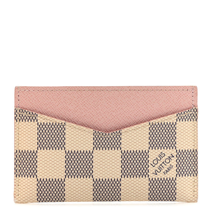 Louis Vuitton Damier Azur Daily Card Holder Rose Ballerine 1 of 8