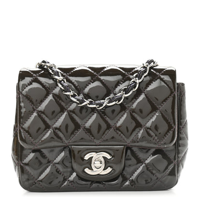Chanel Patent Quilted Mini Square Flap Purple 1 of 8