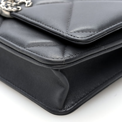 Chanel Lambskin Quilted Chanel 19 Wallet On Chain WOC Dark Grey 10 of 10