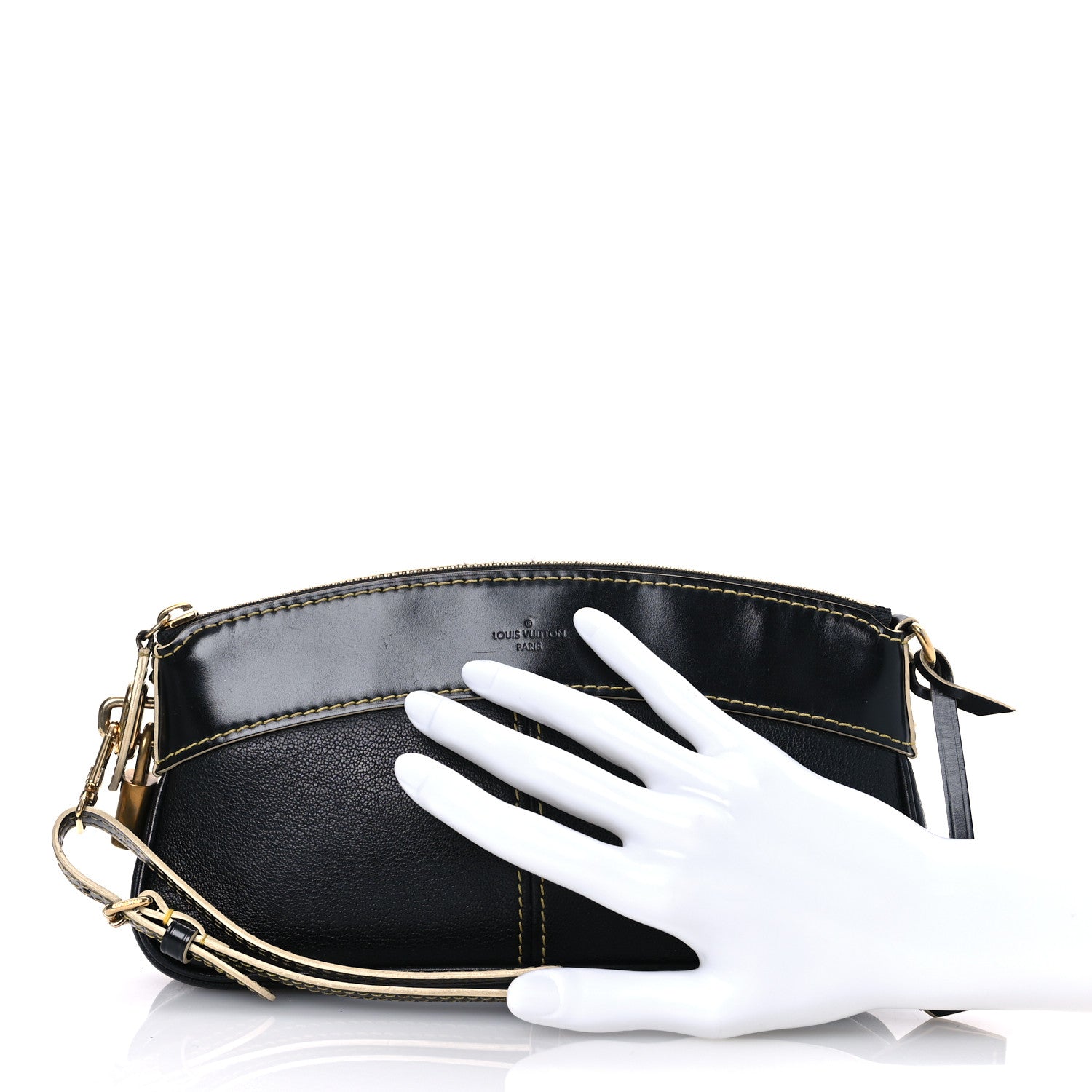 Louis Vuitton Suhali Lockit Clutch Black 2 of 14
