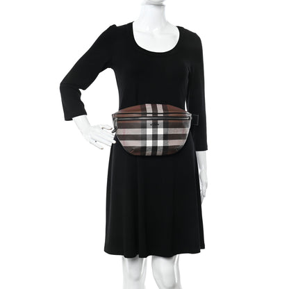 Burberry E-canvas Check Cason Bum Bag Dark Birch Brown 2 of 9