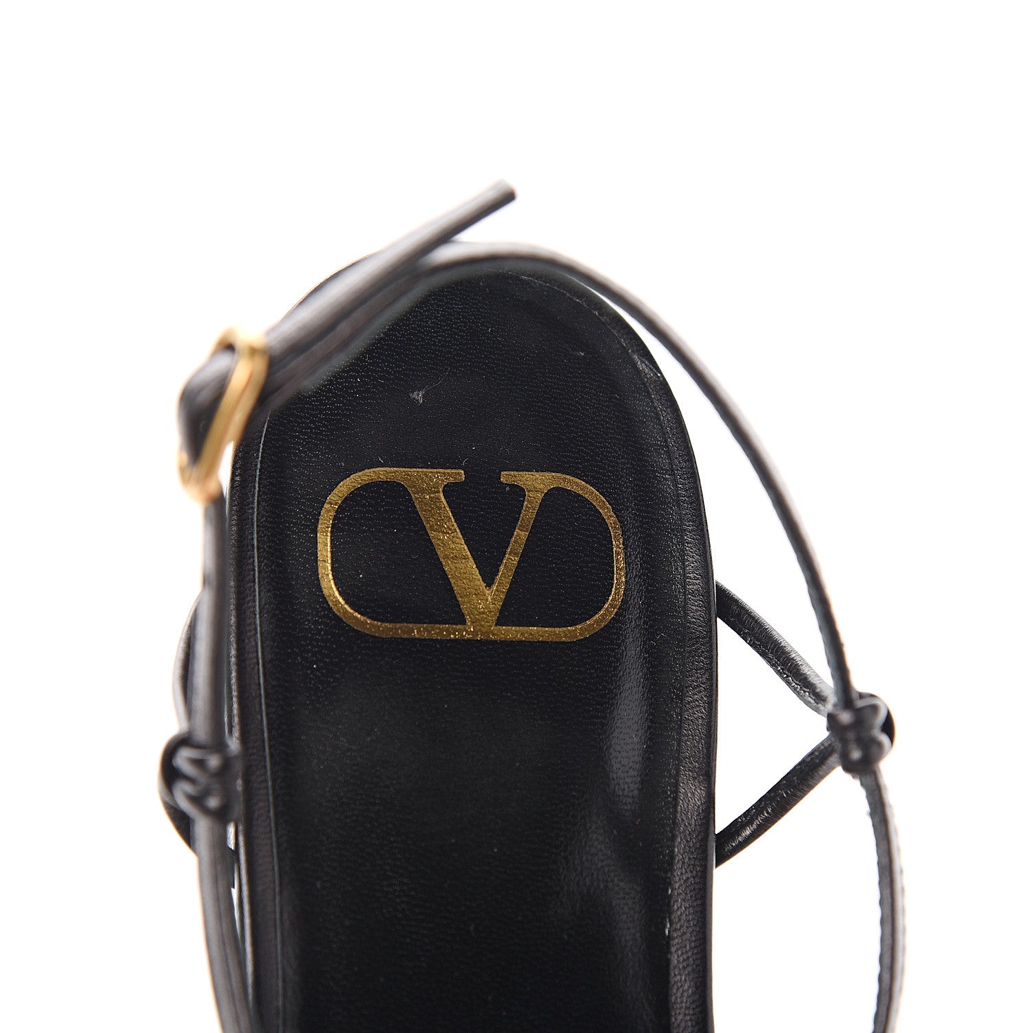 Valentino Garavani Calfskin Vlogo Slingback Low Heel Thong Sandals 36 Black 7 of 8