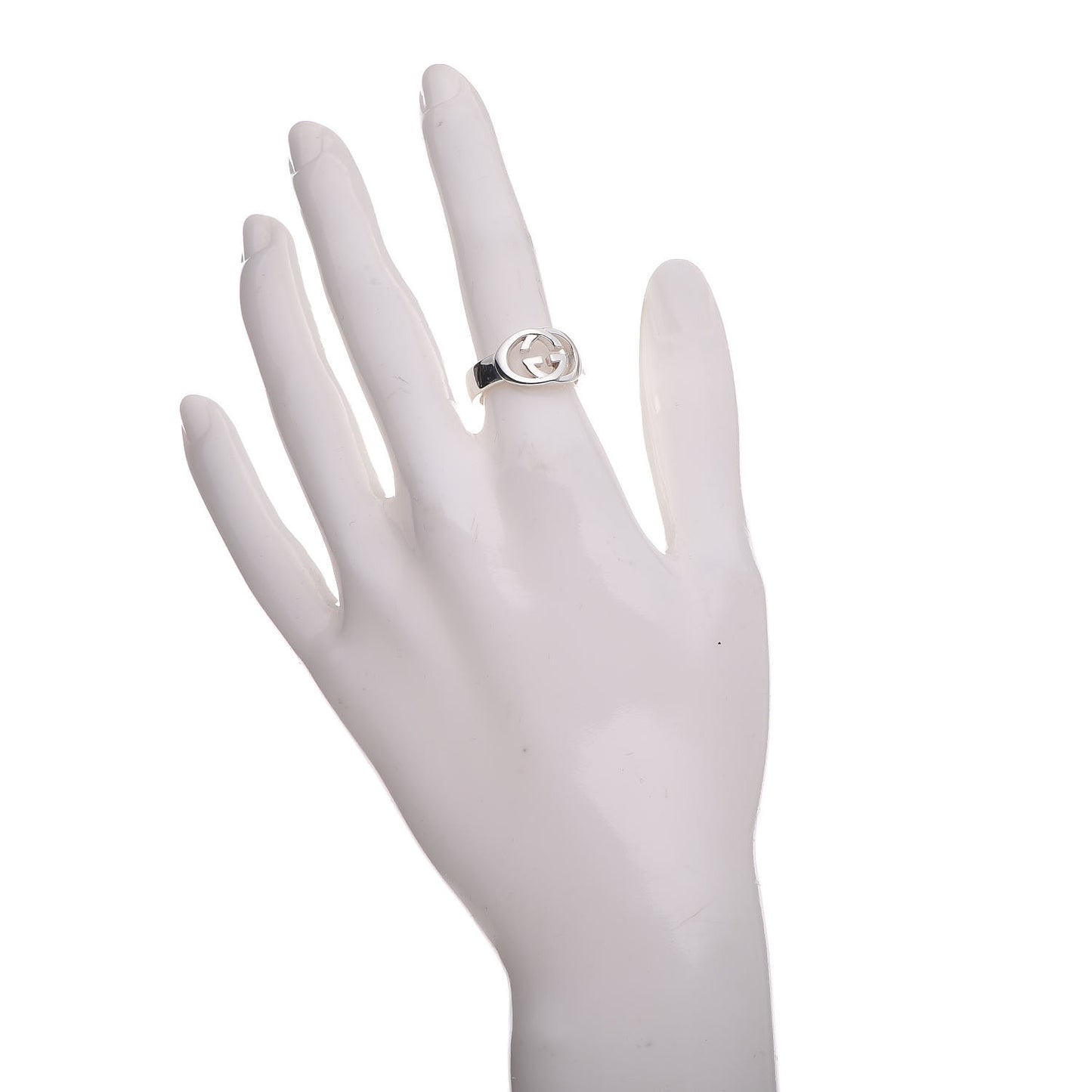 Sterling Silver Interlocking G Ring 52 6