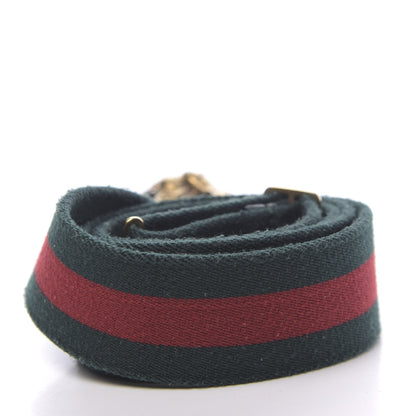 Gucci Web Feline Buckle Belt 105 42 Green Red 2 of 4
