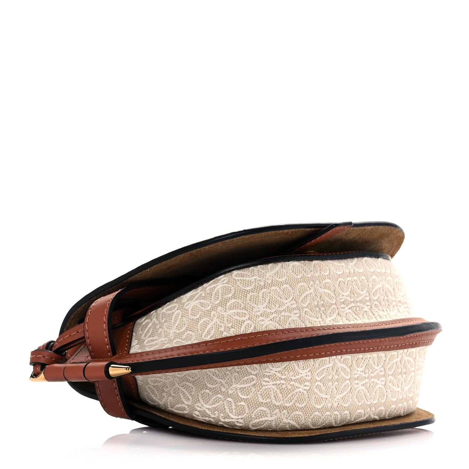 Loewe Calfskin Canvas Anagram Mini Gate Dual Bag Ecru Tan 4 of 10