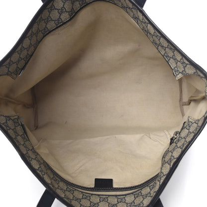 Gucci GG Supreme Monogram Large Zippered Shopping Tote Brown 5 of 17