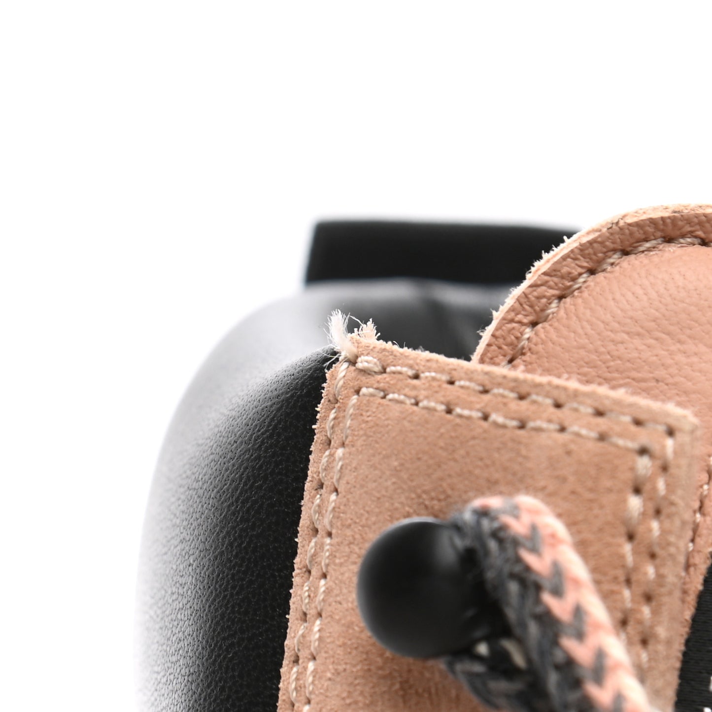 Suede Calfskin Lace Up Boots 40.5 Pink