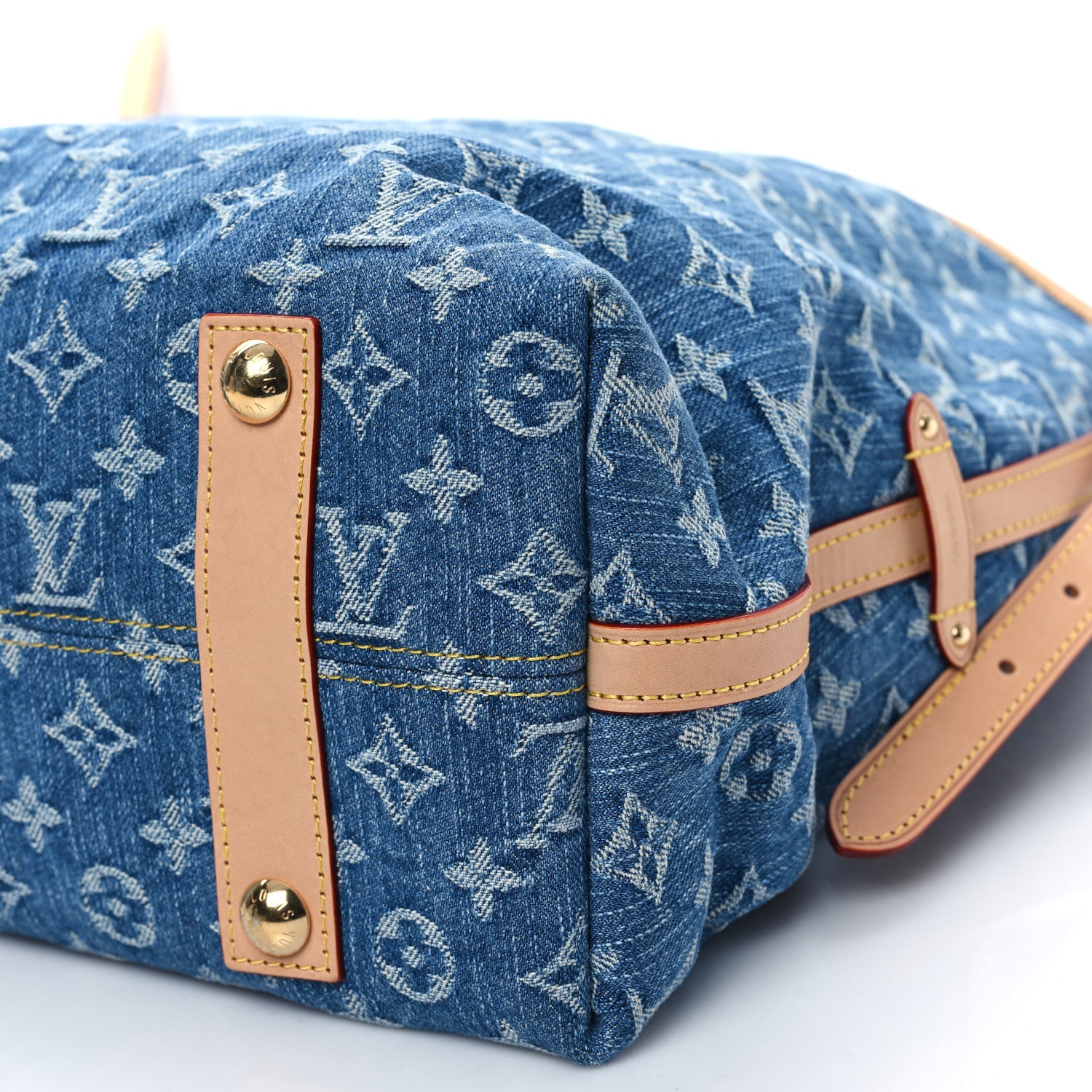 Louis Vuitton Monogram Denim CarryAll MM Blue 8 of 10