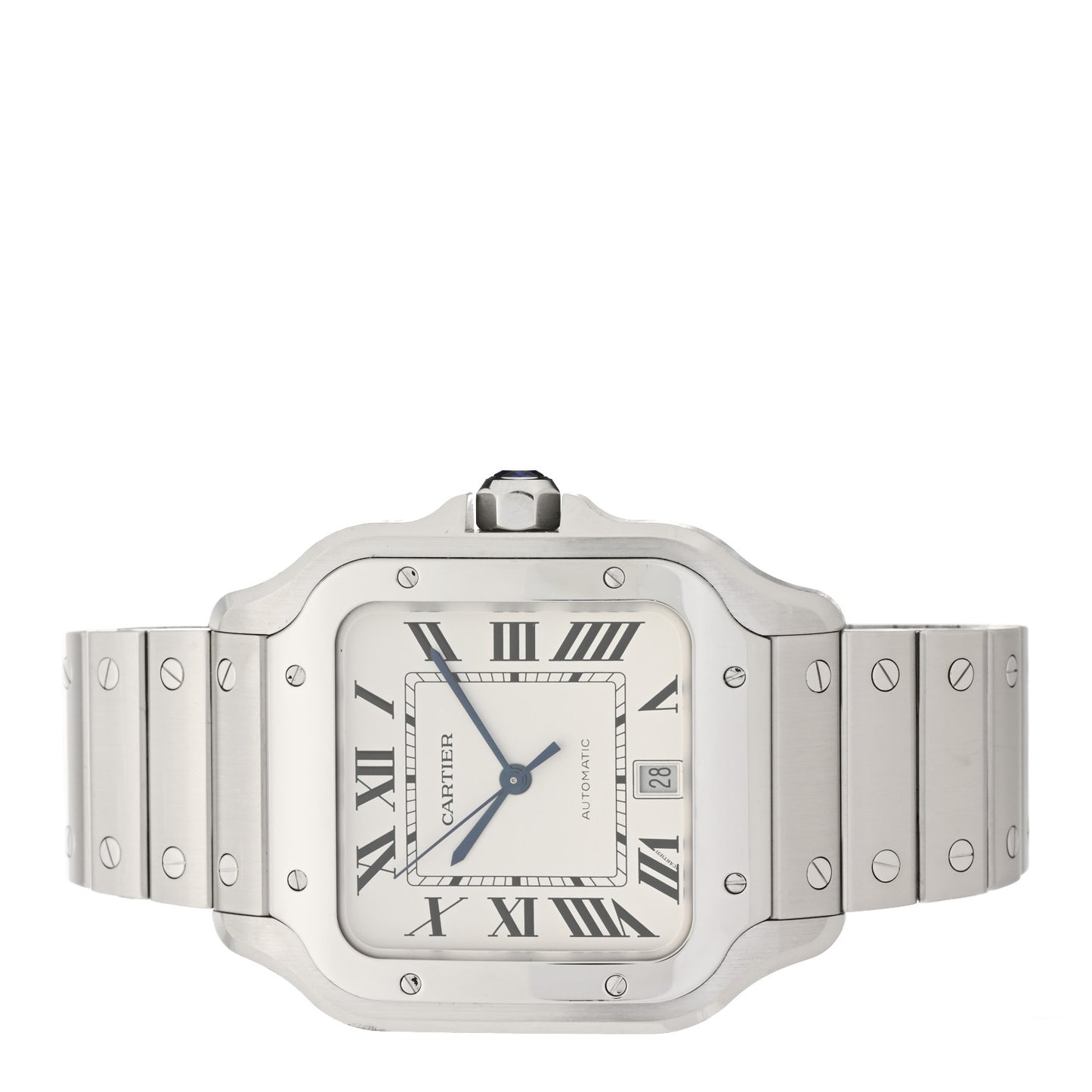 Stainless Steel 39.8mm Santos De Cartier Automatic Watch