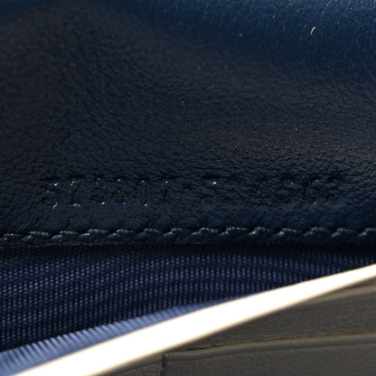 Gucci Vintage Effect Calfskin Matelasse Diagonal Torchon GG Marmont Chain Wallet Mystic White Blue Agata 7 of 13