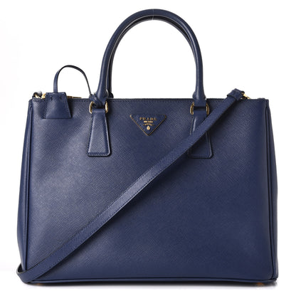 Prada Saffiano Large Galleria Double Zip Tote Bluette 1 of 11