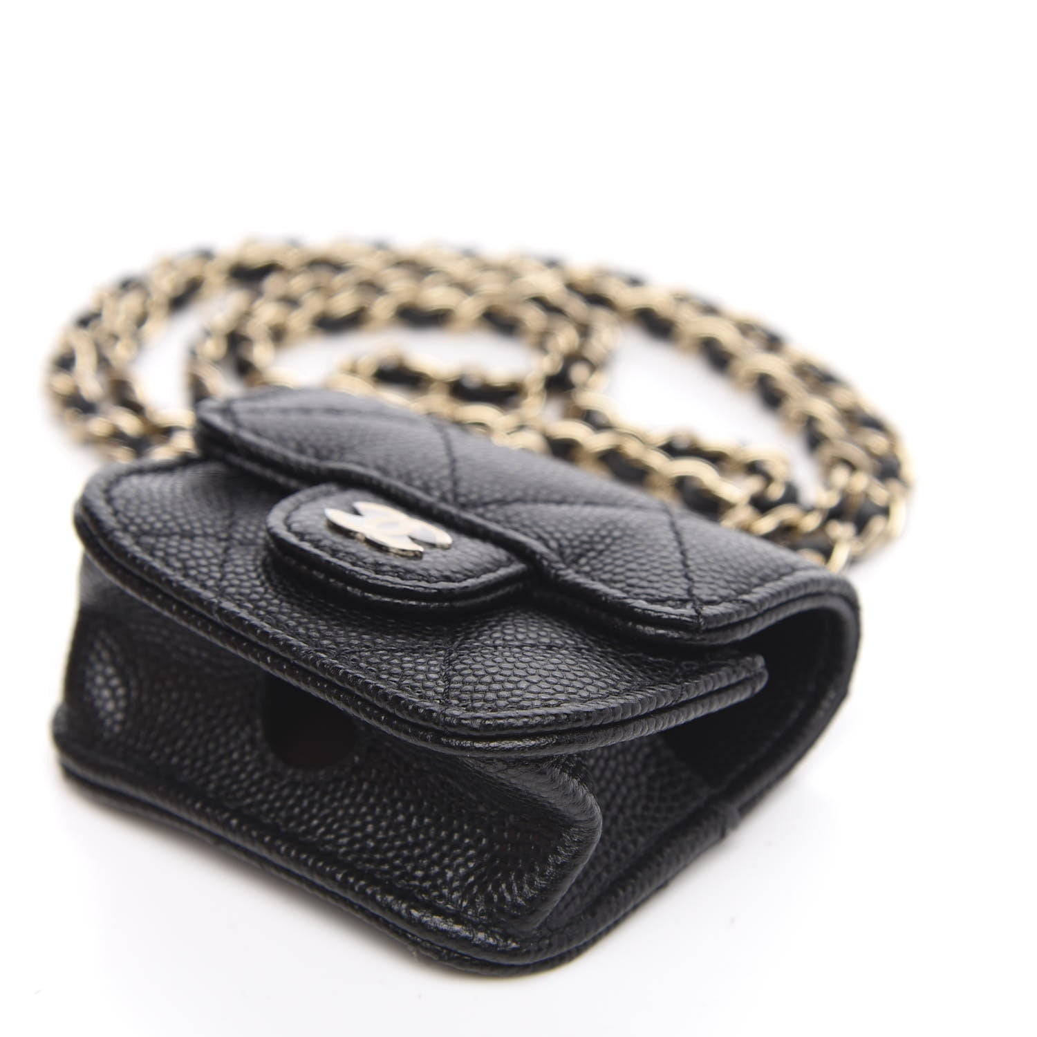 Chanel Caviar Quilted Airpods Pro Case Black 10 of 11