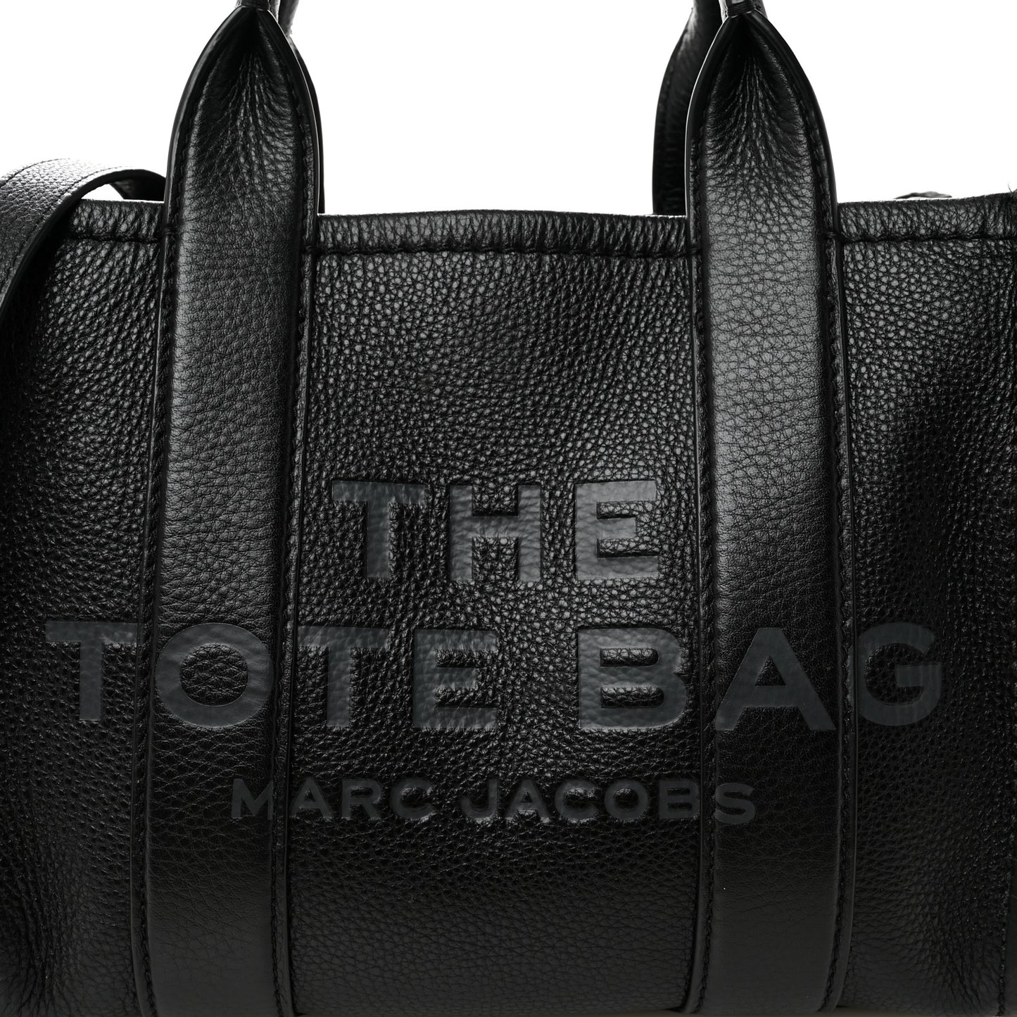 Grained Calfskin Small The Tote Bag Black