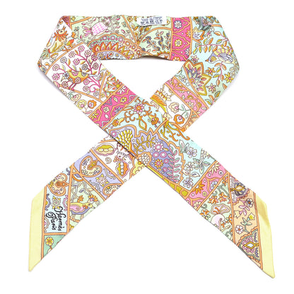 Hermes Silk Au Pays Des Oiseaux Fleurs Twilly 1 of 4