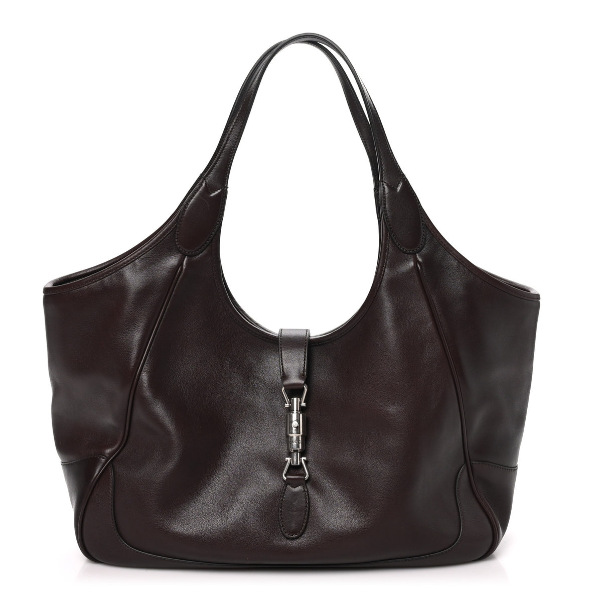 Soft Calfskin Medium Mercato Tote Bag Dark Brown