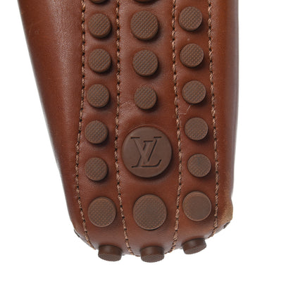 Louis Vuitton Calfskin Zipper Oxford Loafers 37 Cognac 9 of 9