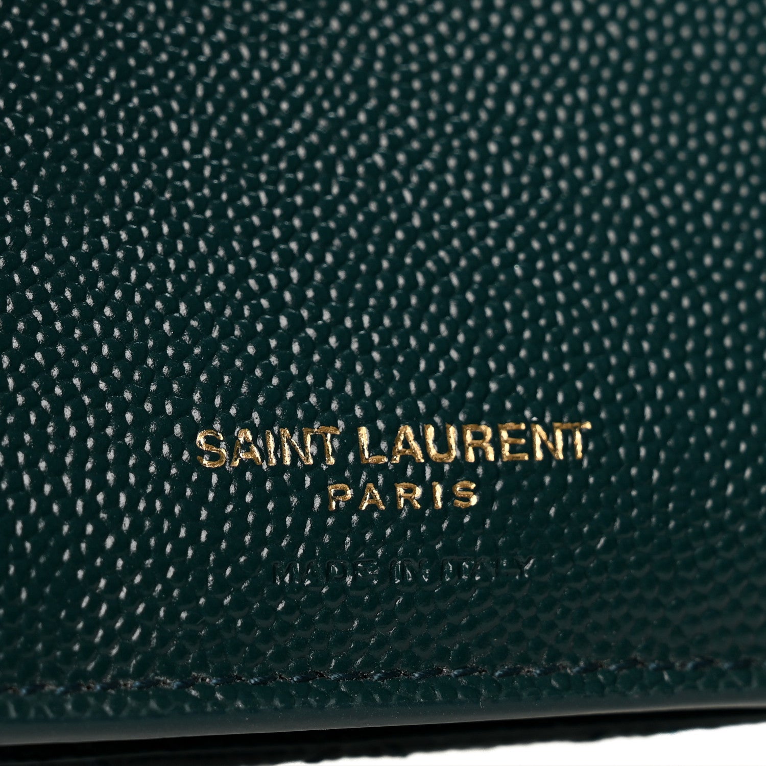 Saint Laurent Grain De Poudre Mixed Matelasse Triquilt Monogram Compact Tri Fold Wallet Sea Turquois 6 of 11