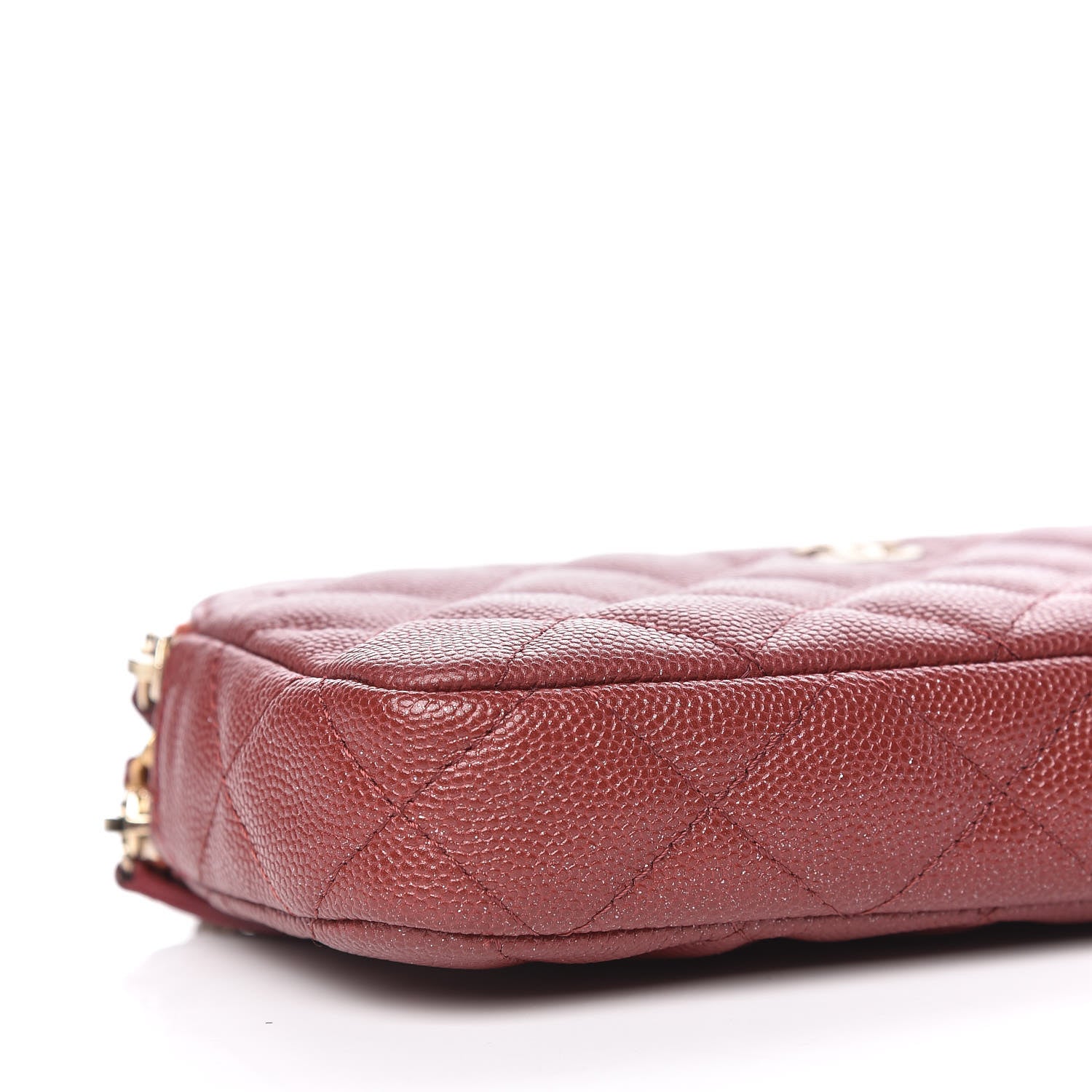Chanel Iridescent Caviar Quilted Small Clutch With Chain Red 11 of 13