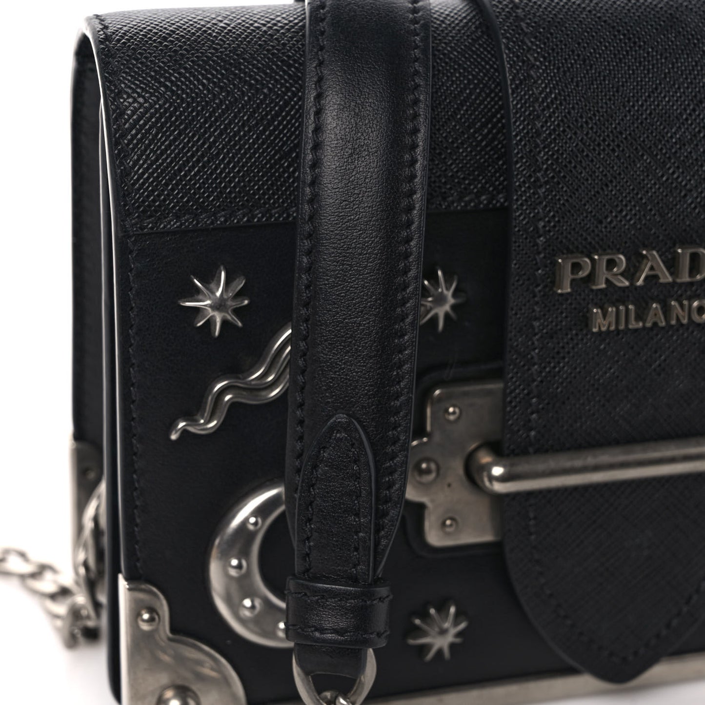 City Calf Saffiano Cahier Astrology Bag Black