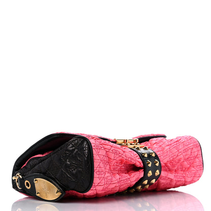 Louis Vuitton Satin Quilted Monogram Coquette Pochette Bunny Pink 4 of 10
