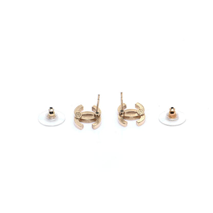 Chanel Crystal CC Earrings Gold 3 of 6