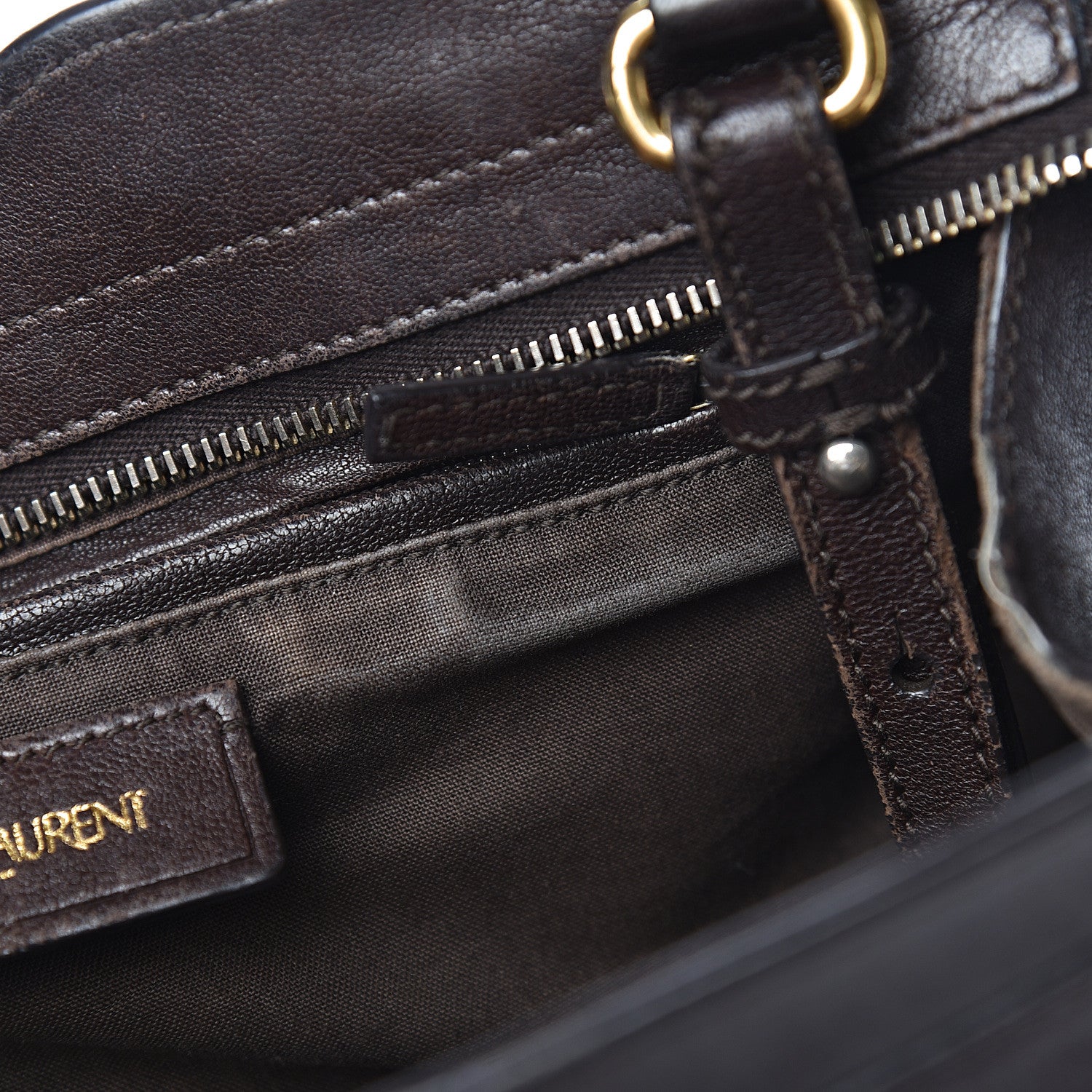 Saint Laurent Sheepskin Small Cabas ChYc Dark Brown 13 of 23