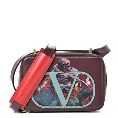 Valentino Garavani X UNDERCOVER Smooth Calfskin Graphic Print VSling Crossbody Bag Rubin 1 of 10