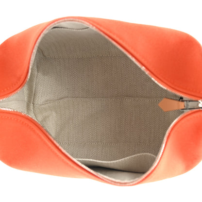Hermes Canvas Small Bride-A-Brac Pouch Orange Burgundy 5 of 6
