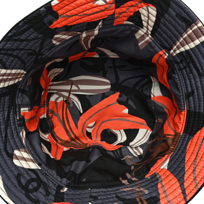 Chanel Canvas CC Bucket Hat Black Black Orange 7 of 8