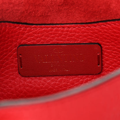 Valentino Garavani Pebbled Calfskin Mini Rockstud Crossbody Bag Rouge Pur 6 of 9