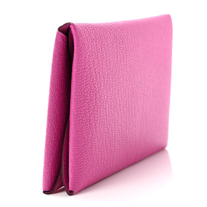 Hermes Chevre Mysore Calvi Duo Card Case Magnolia 3 of 8