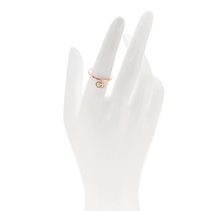 Gucci 18K Rose Gold GG Running Charm Ring 53 6.5 2 of 6