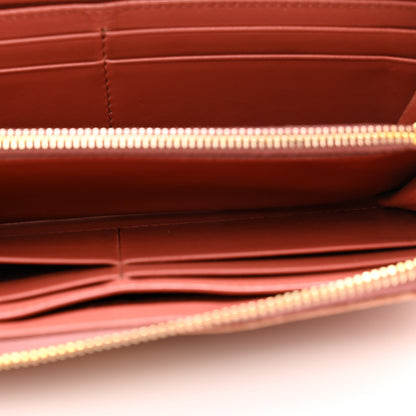 Miu Miu Vernice Crocodile Embossed Calfskin Zip Around Wallet Antico 6 of 12