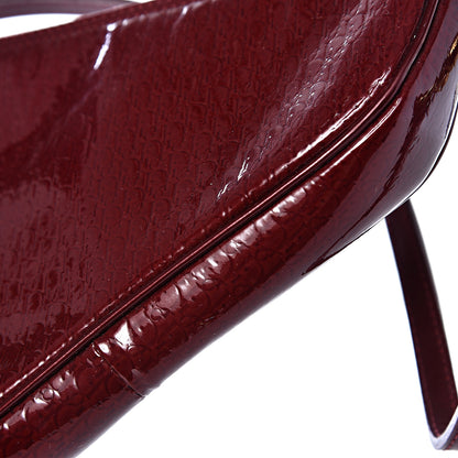 Christian Dior Patent Monogram Mini Saddle Pochette Red 8 of 8