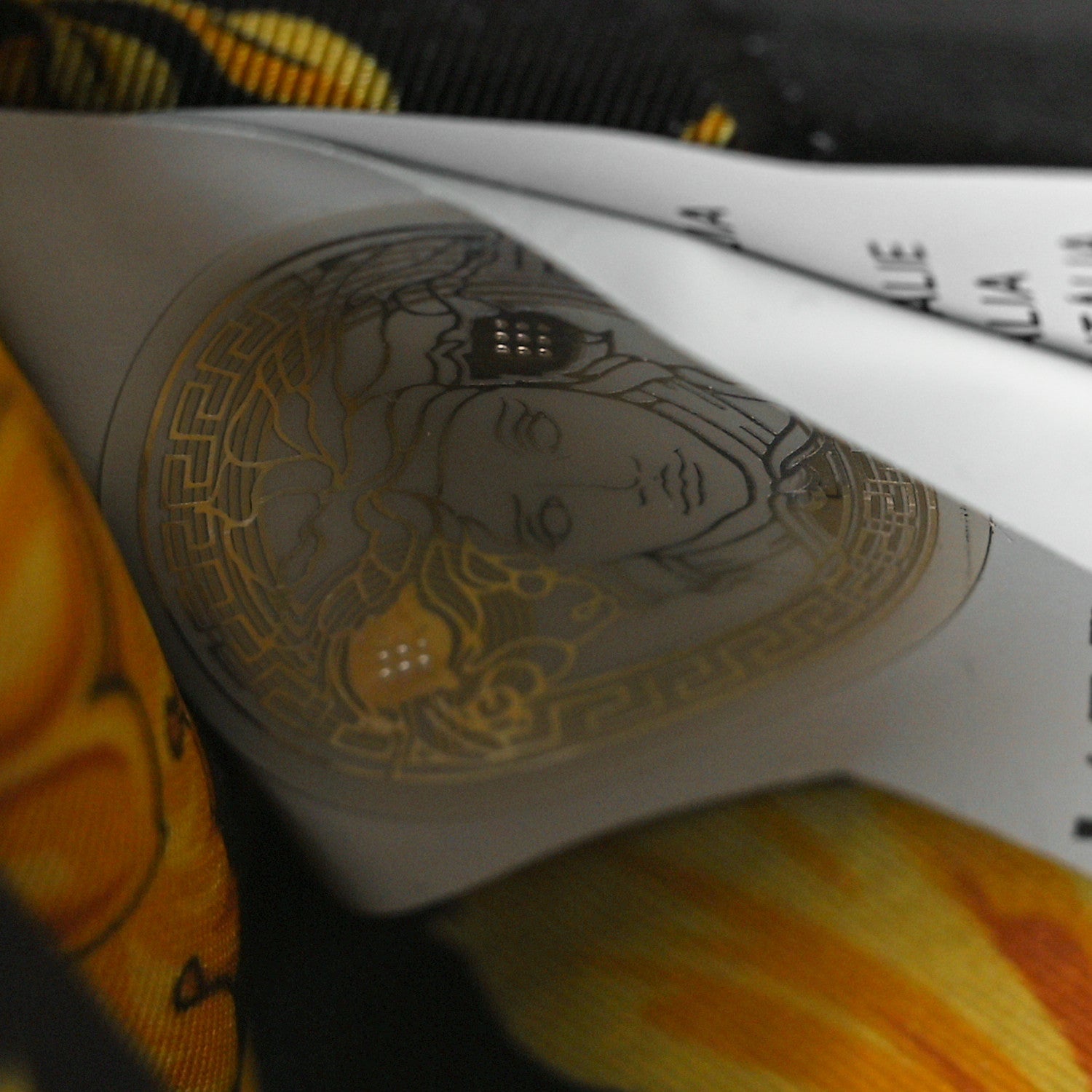 Versace Nappa Quilted Virtus Evening Bag Black 7 of 9