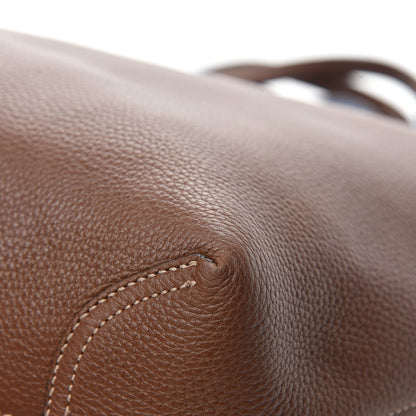Gucci Cellarius Calfskin Bi-Color Medium Ramble Reversible Tote Nut Brown Mineral Blue 22 of 25