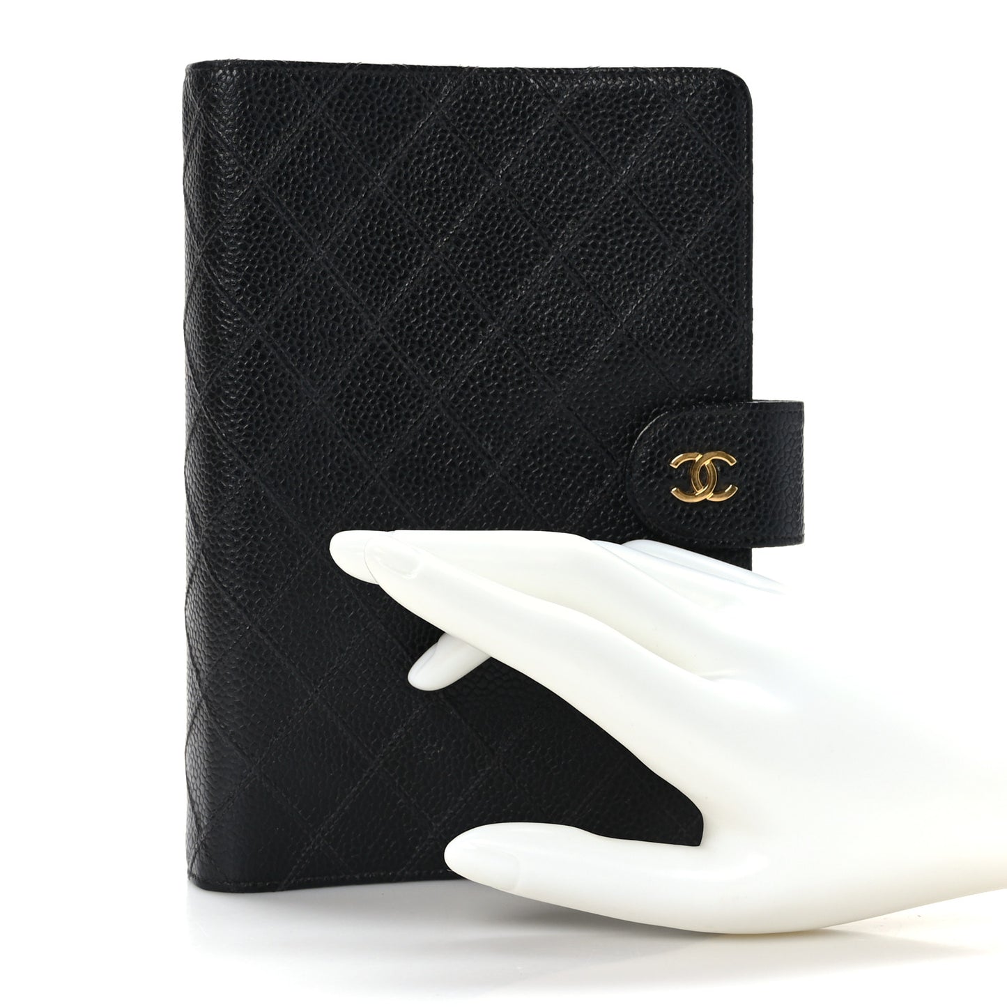 Caviar Diamond Embossed Agenda Cover Black