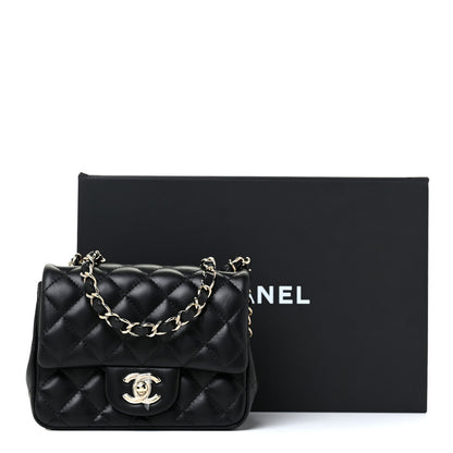 Chanel Lambskin Quilted Mini Square Flap Black 16 of 16