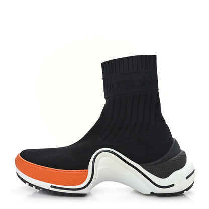 Louis Vuitton Stretch Textile LV Archlight Sneaker Boots 38 Black Orange 1 of 7