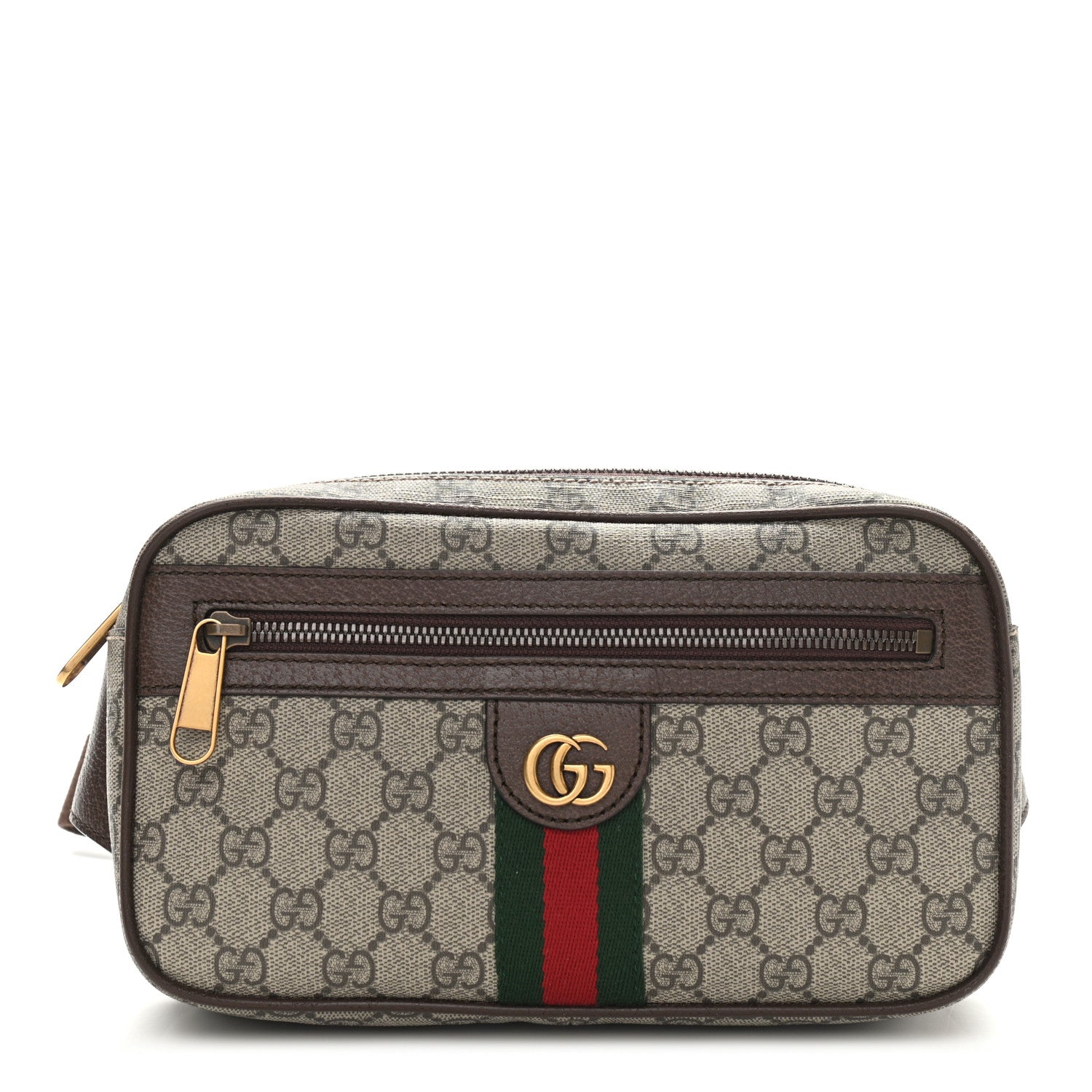 Gucci Soft GG Supreme Monogram Medium Ophidia Belt Bag Dark Brown 1 of 11