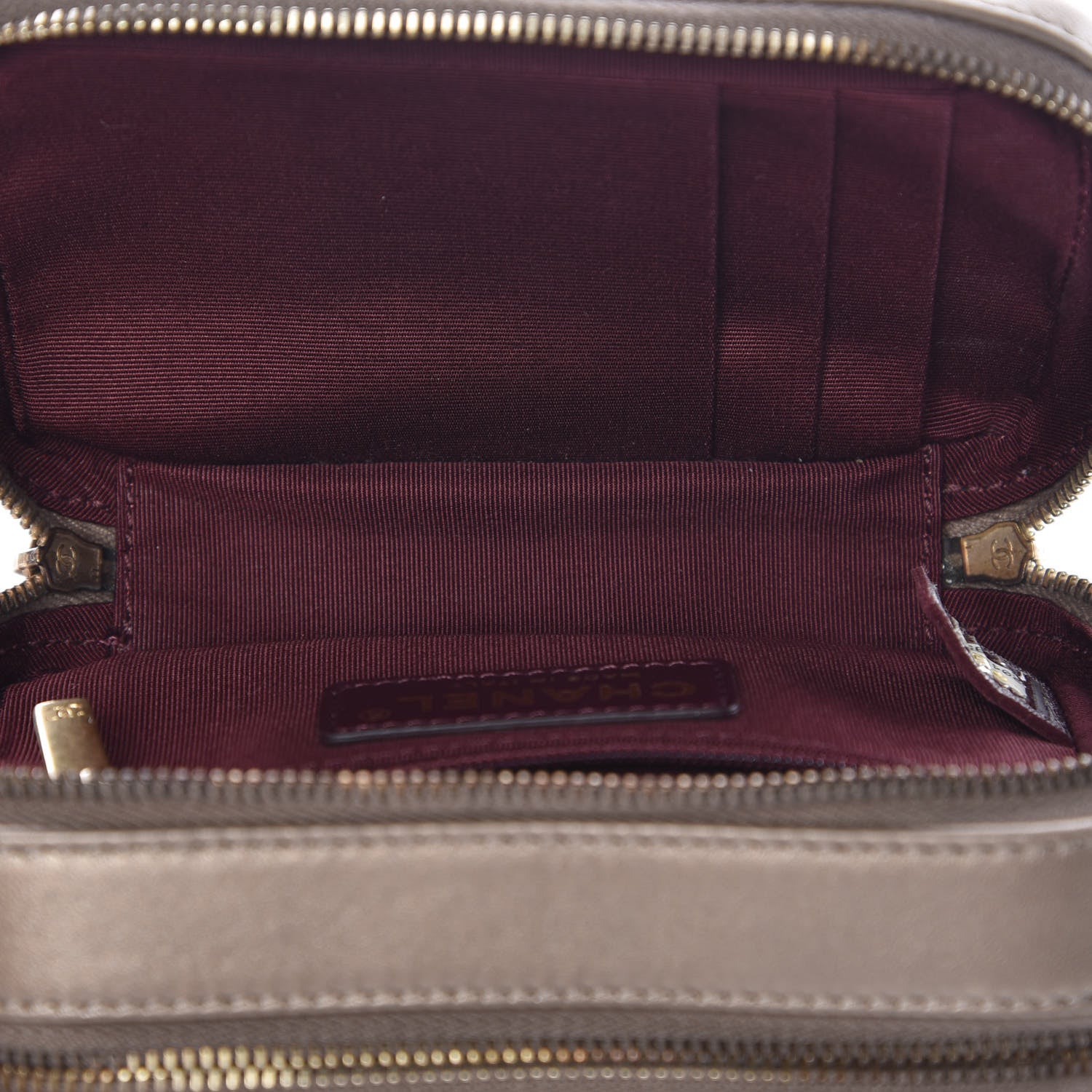 Chanel Metallic Lambskin Mini Coco Boy Camera Case Dark Gold 6 of 8
