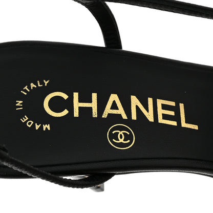 Chanel Lambskin Mixed Fibers Slingback Pumps  36 Brown Black White 8 of 9
